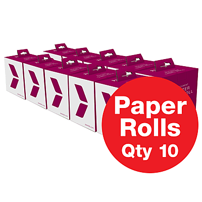 BULK & SAVE 10 x Passtab Printer Paper (Not Sticky) Roll (White)